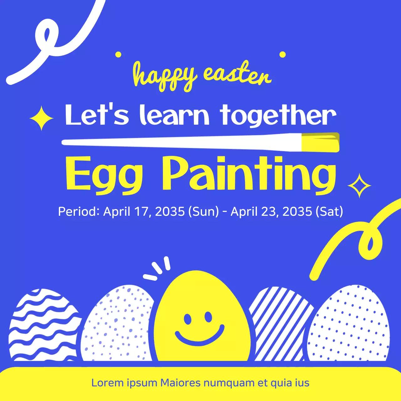 A guide to the cute blue-and-yellow egg-painting cultural event