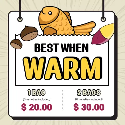 Yellow Simple Snacks Promotion Social Media Post