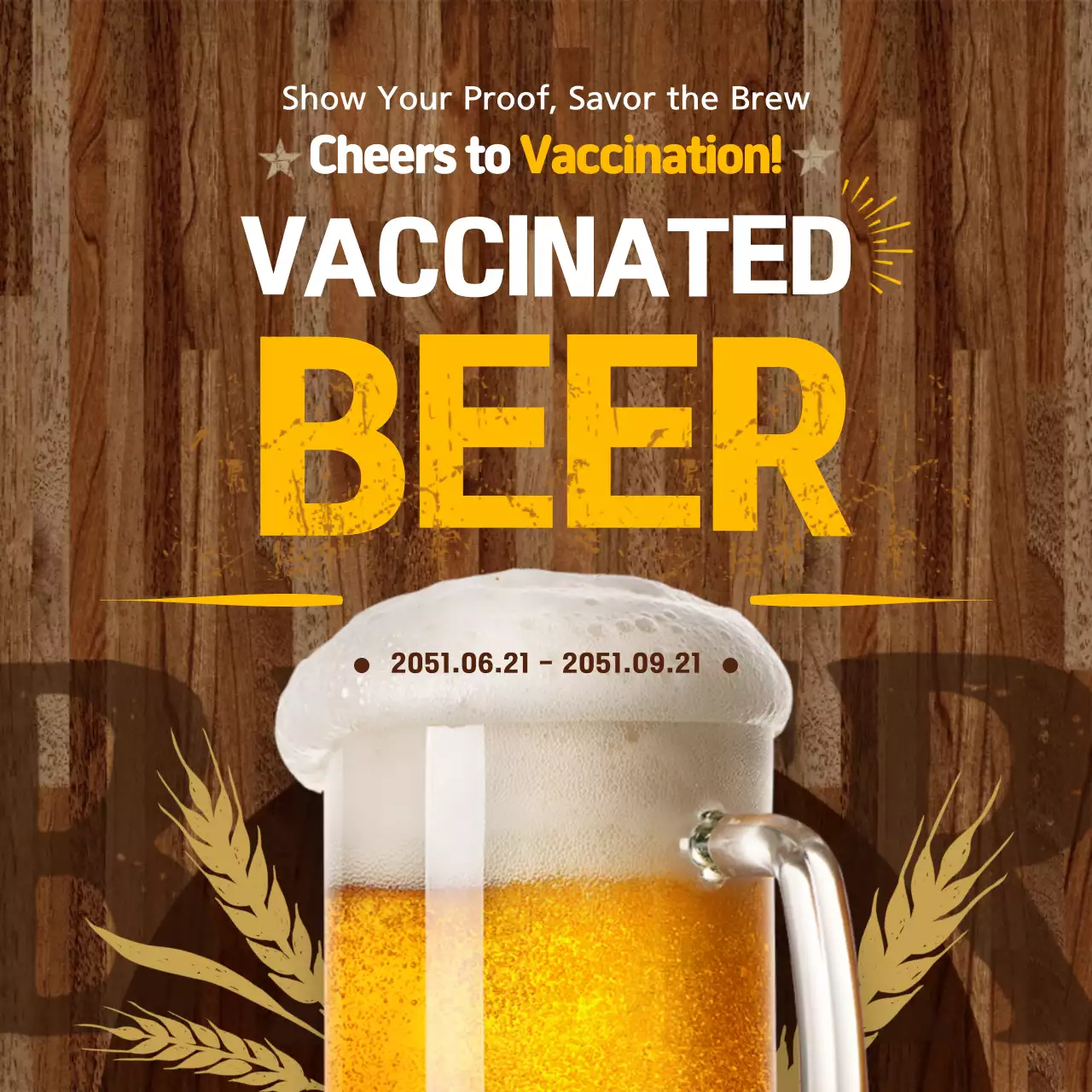 brown rustic beer promotion