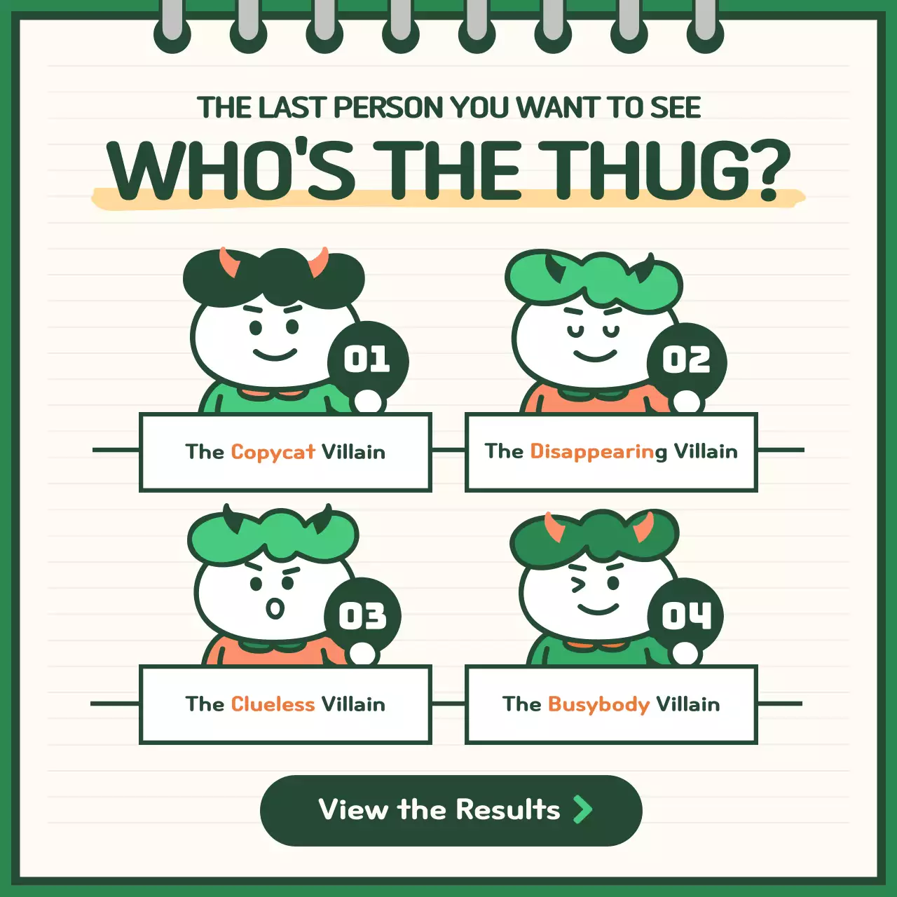 Green Comic Villain Poll Social Media Post