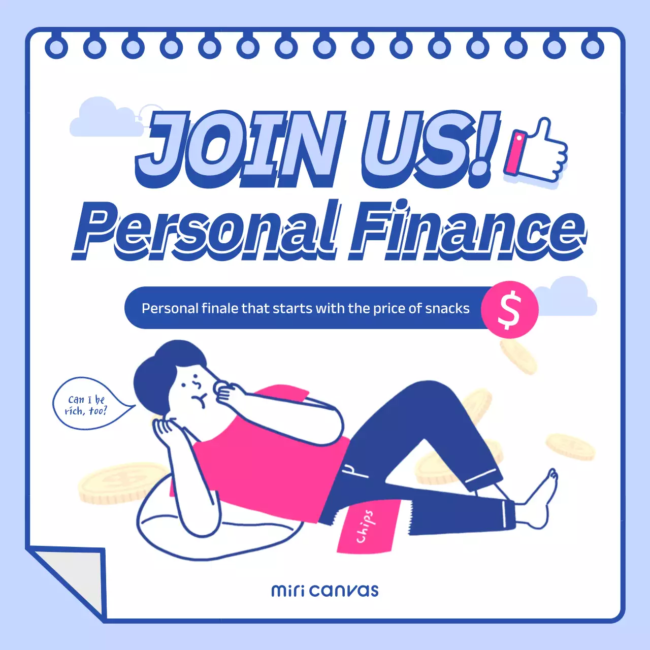Blue Trendy Finance Promotion Social Media Post