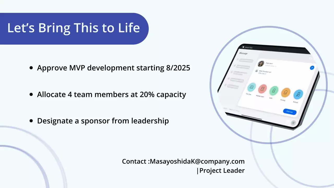 blue modern business side project presentation