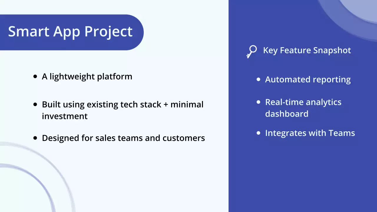 blue modern business side project presentation