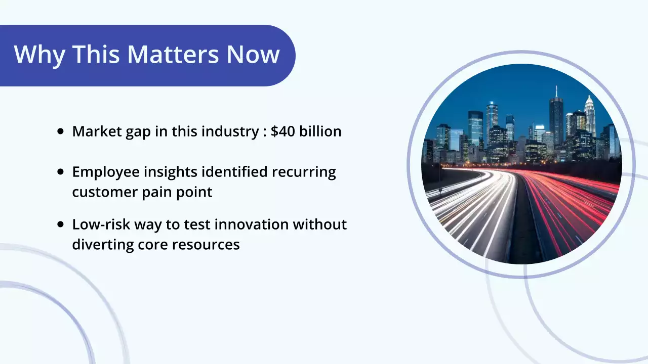 blue modern business side project presentation