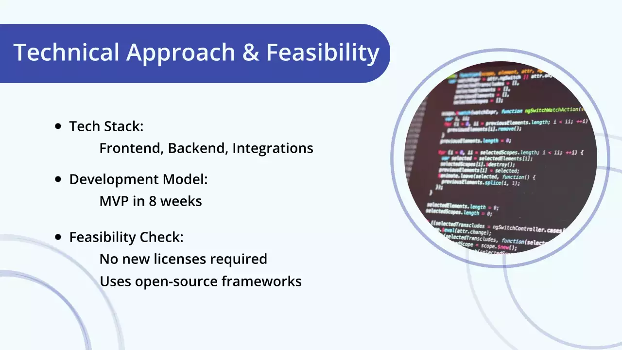 blue modern business side project presentation