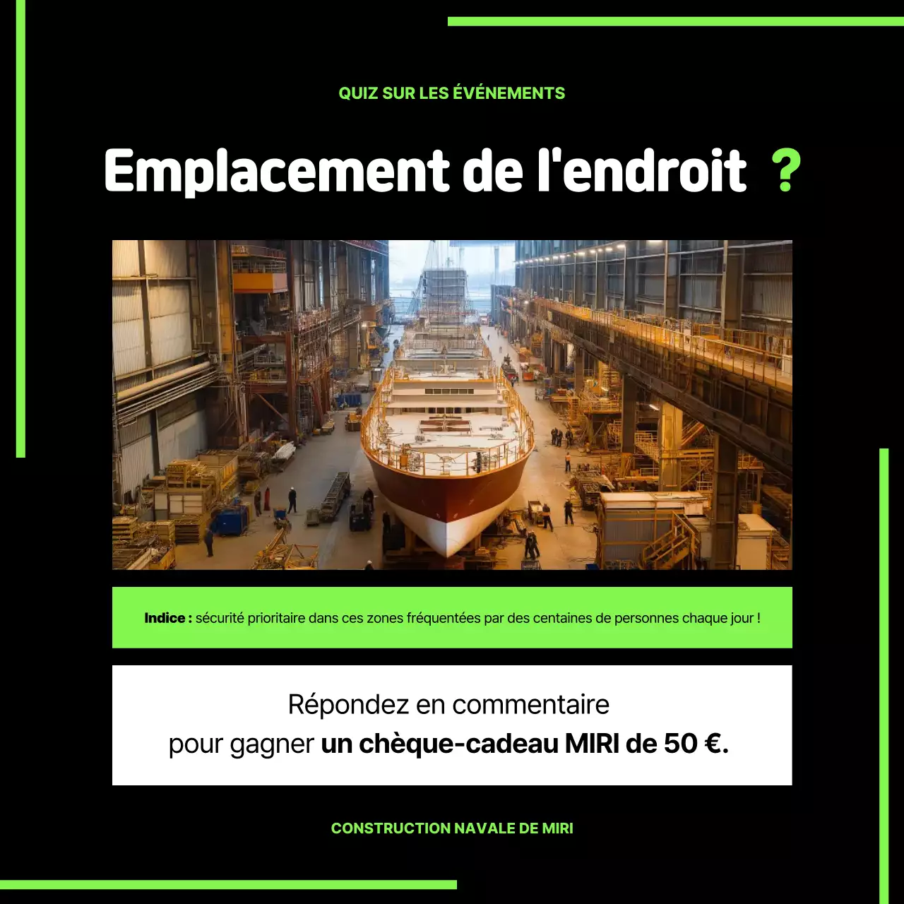 Promotion de l'événement Green Modern Quiz