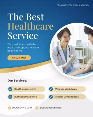Blue Modern Healthcare Promotion