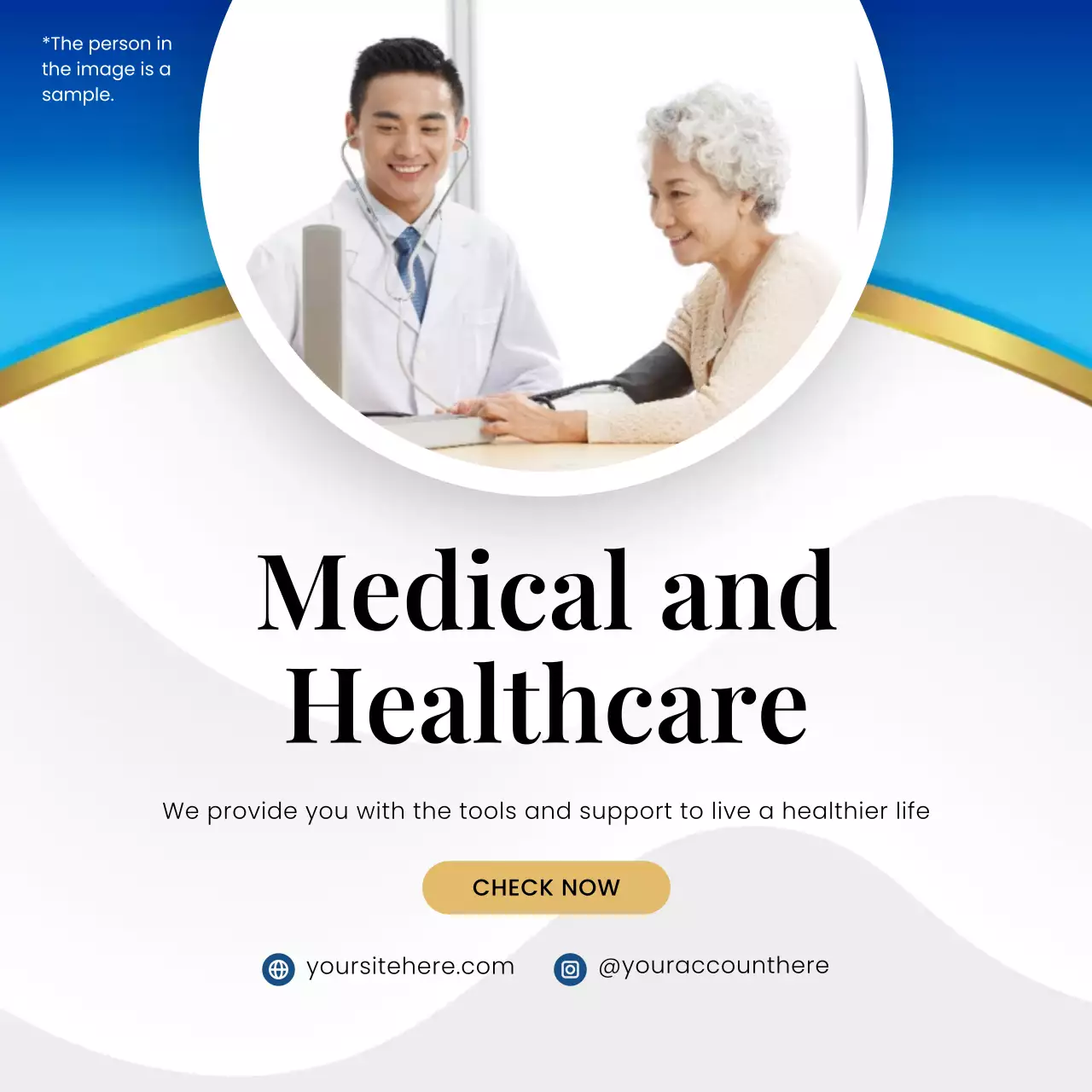 Blue Modern Healthcare Advertisement