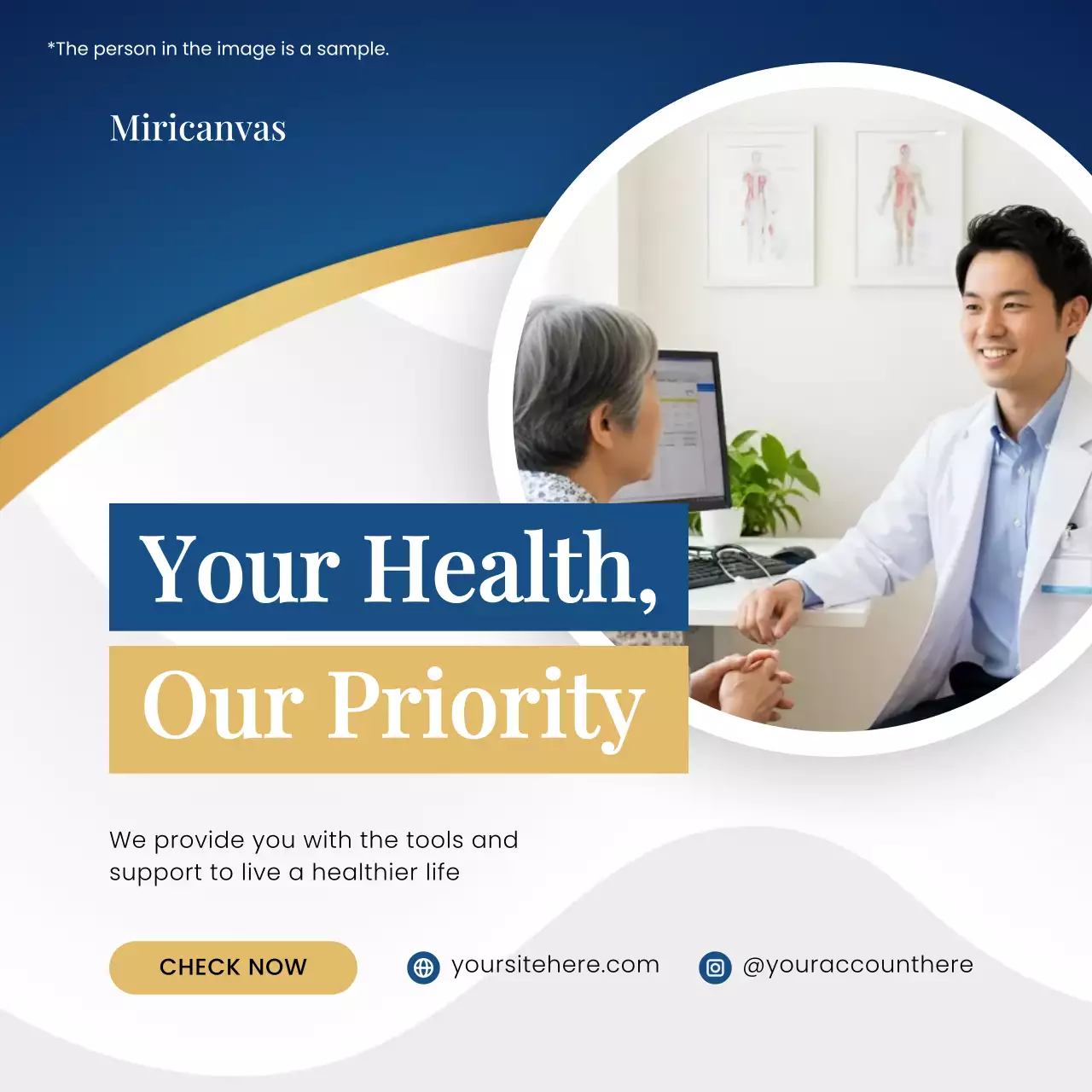 Blue Modern Health Promotion