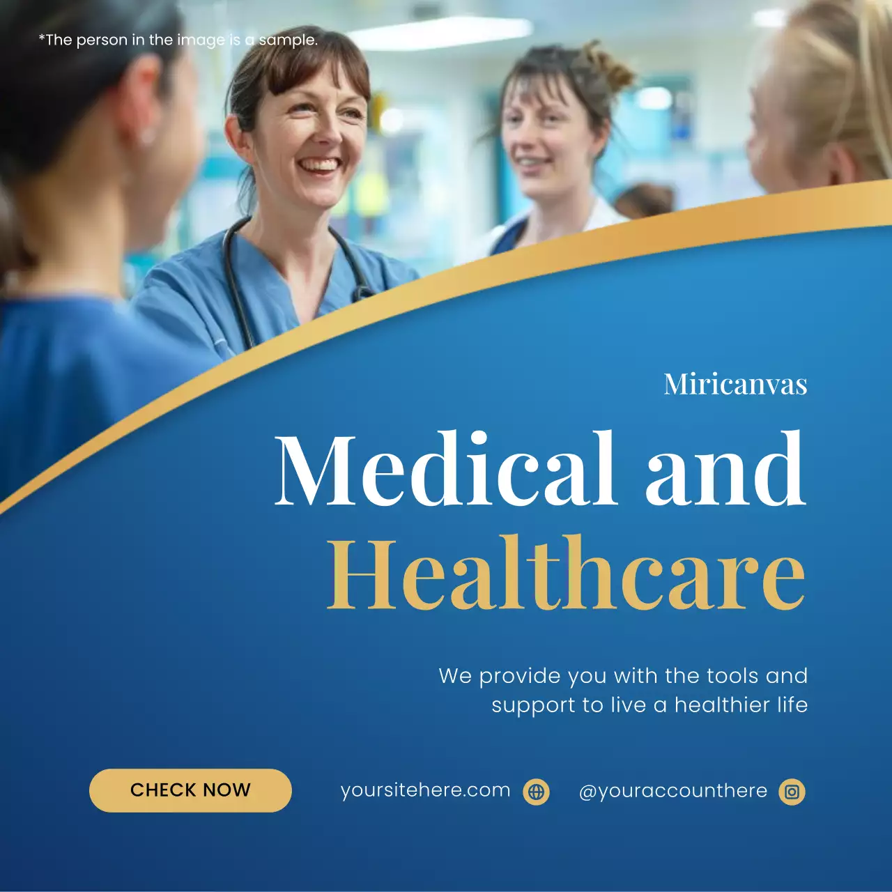 Blue Professional Healthcare Promotion