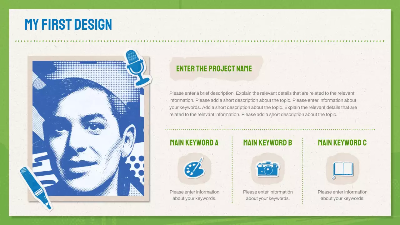 Green And Blue Modern Design Portfolio Presentation