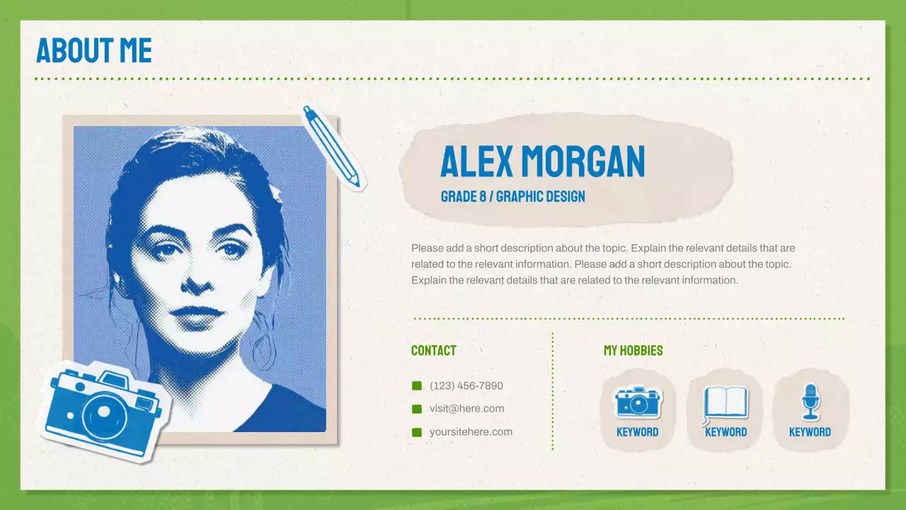 Green And Blue Modern Design Portfolio Presentation