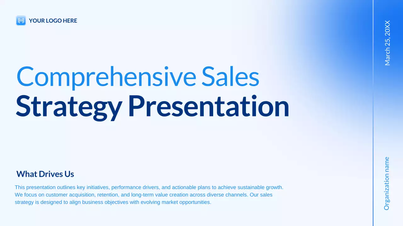 Blue Modern Sales Presentation