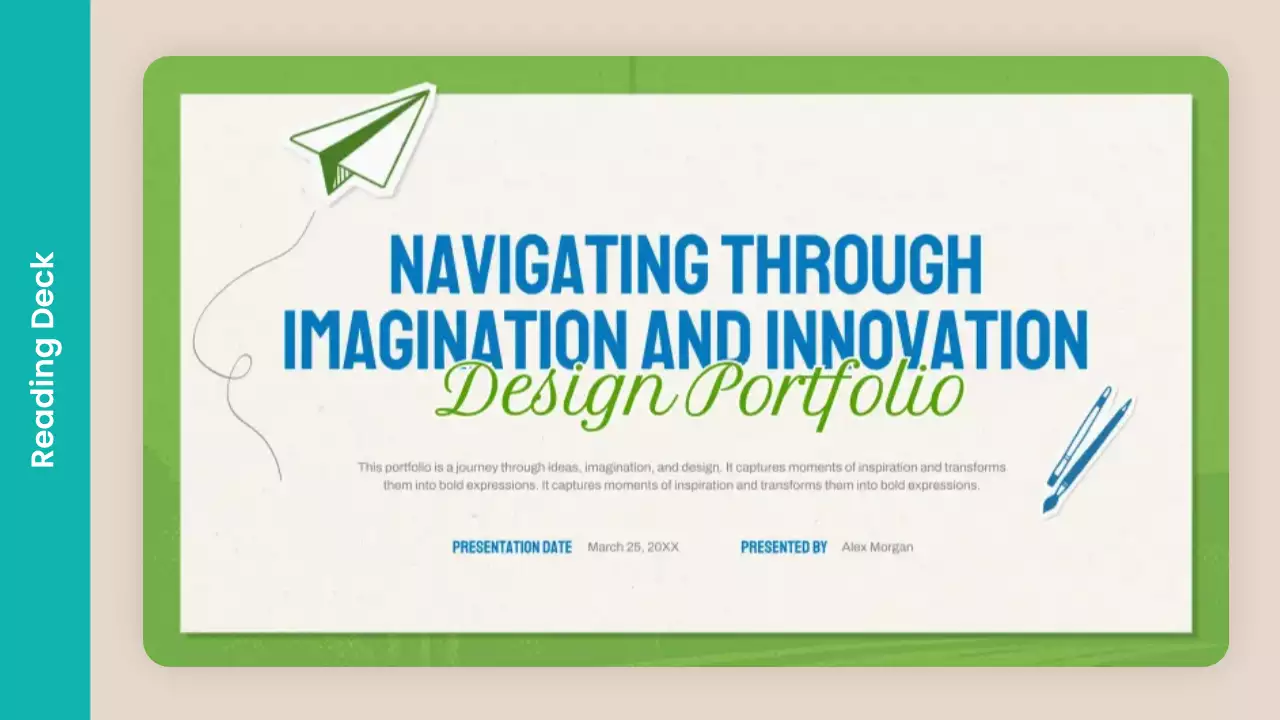 Green And Blue Modern Design Portfolio Presentation