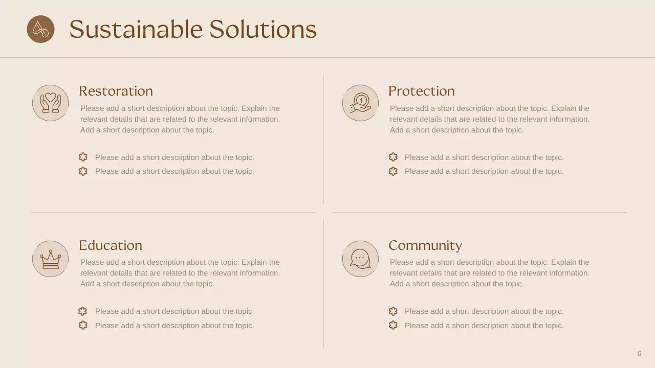 Beige Elegant Sustainability Presentation