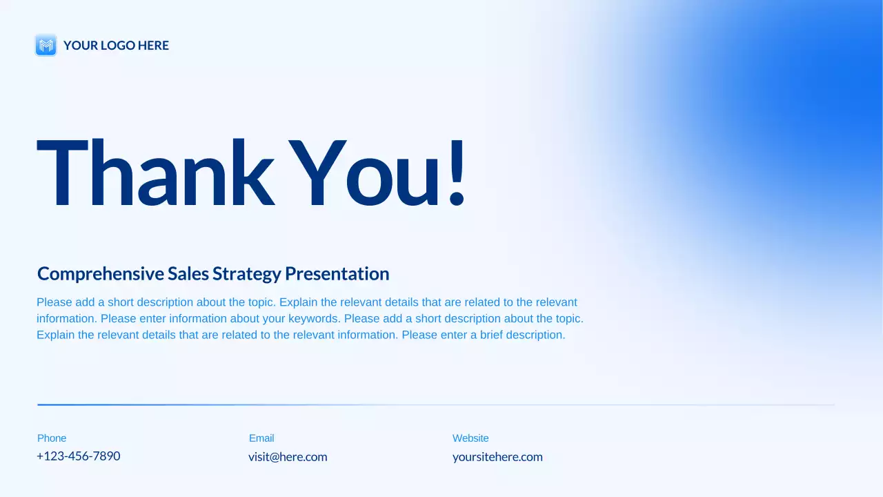 Blue Modern Sales Presentation