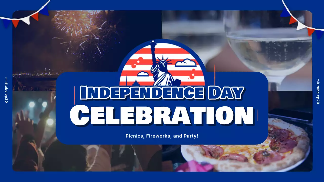 블루 전통 독립기념일 이벤트 유튜브 썸네일