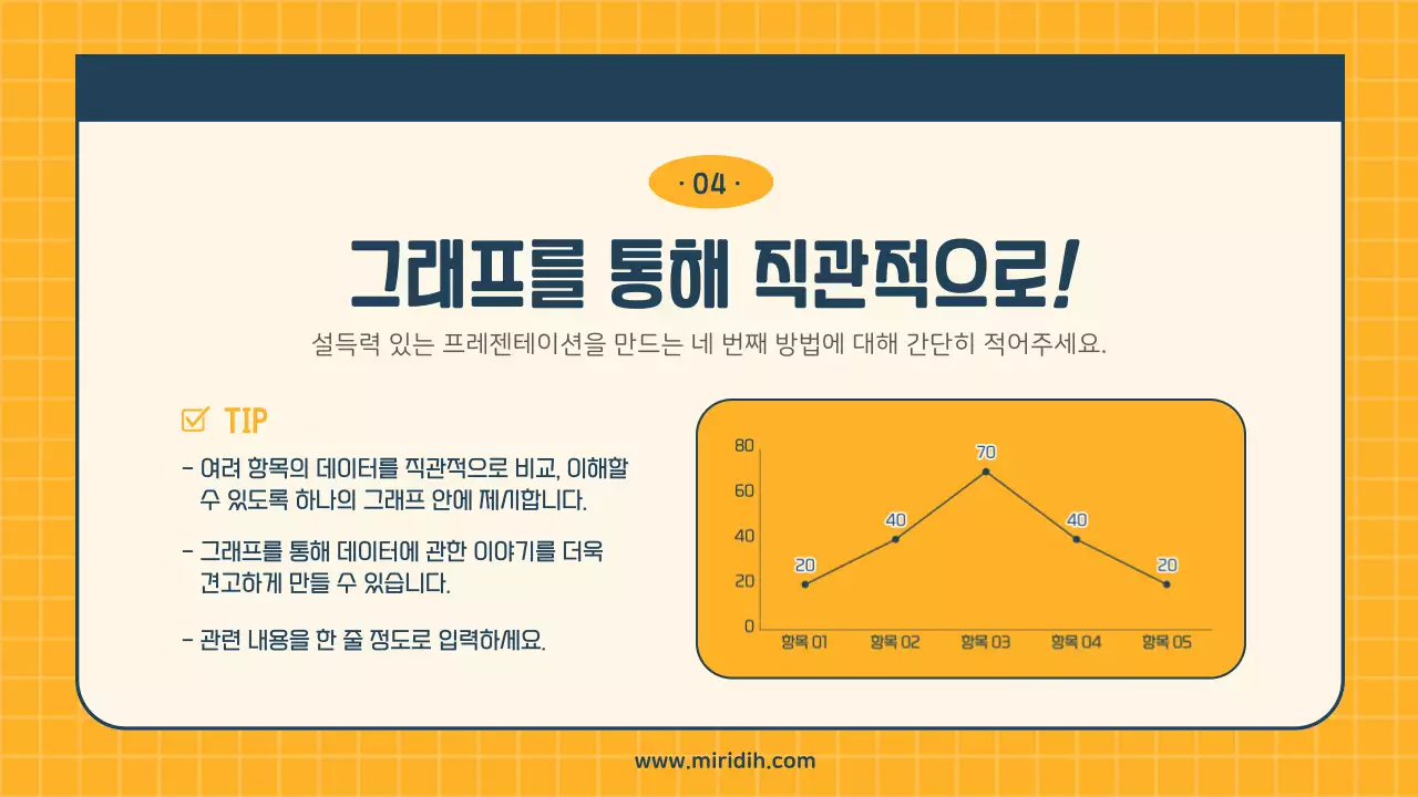 남색과 노랑의 레트로한 설득력을 높이는 ppt구성 발표자료