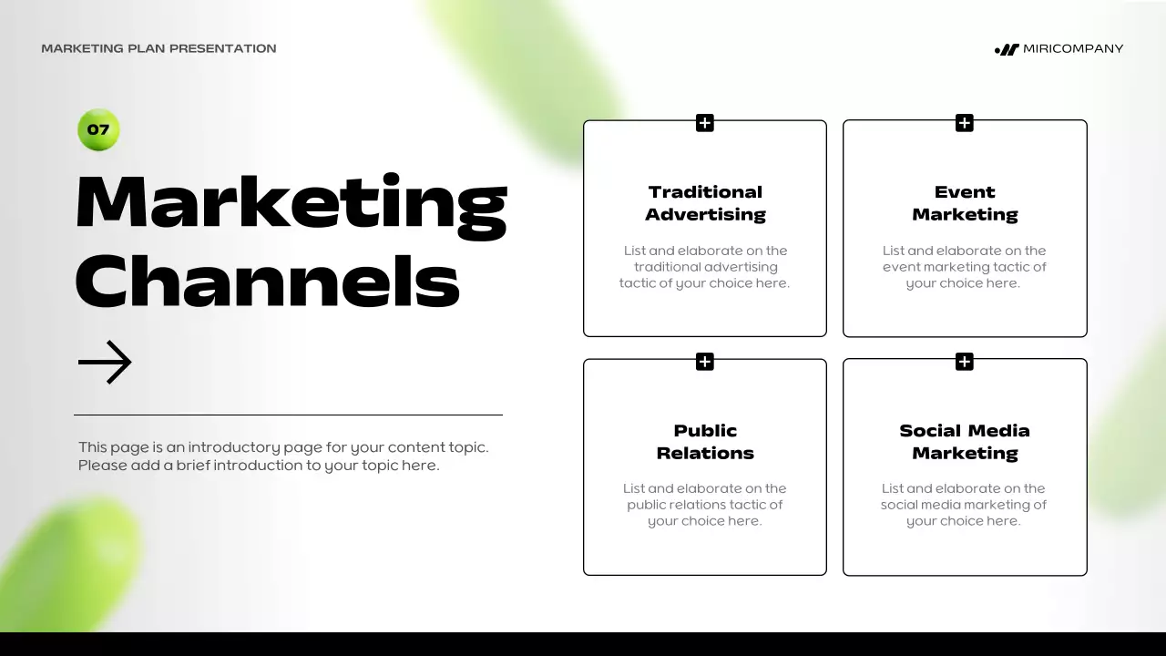 검정 모던 마케팅 계획서