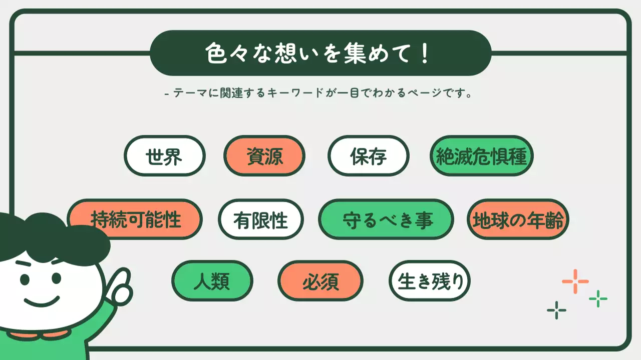 緑 かわいい 環境 資料 プレゼンテーション