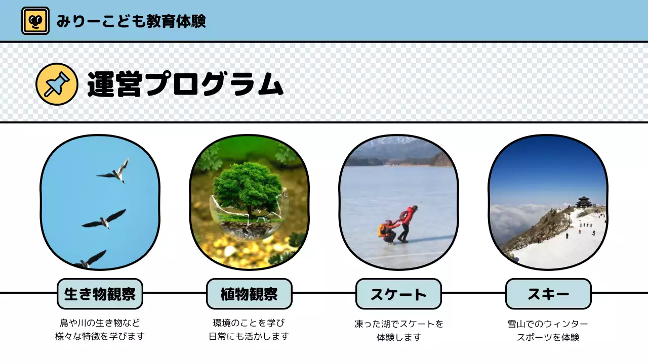 カラフル かわいい キャンプ 企画書 プレゼンテーション