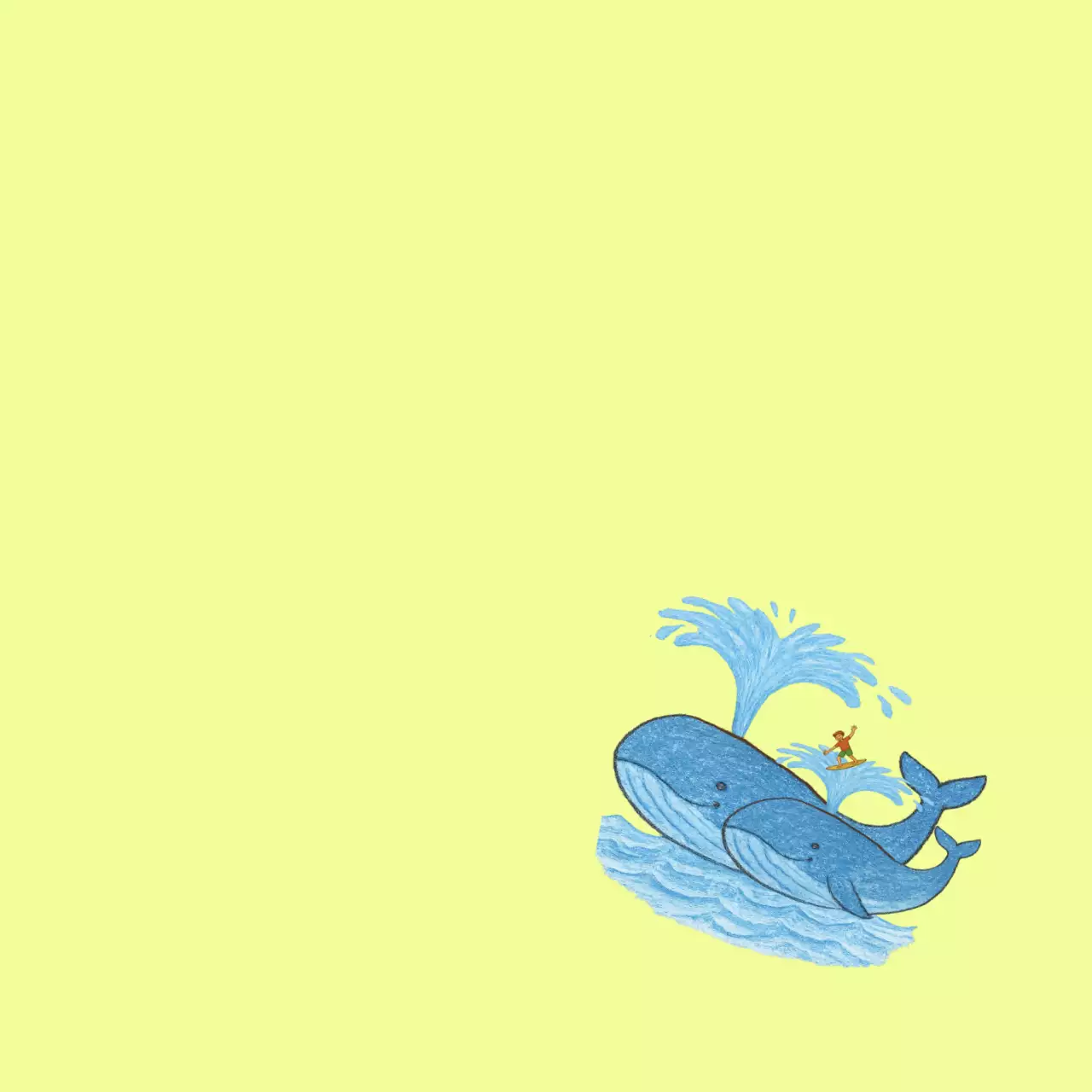 노랑 파랑 신나는 바다 고래와 서핑 홍보