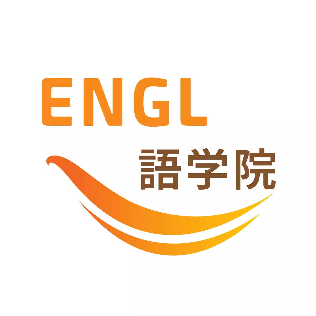 オレンジ シンプル 語学 ロゴ