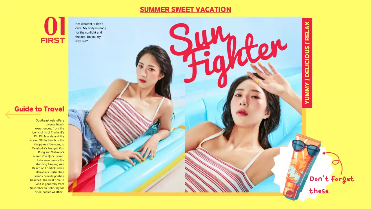 yellow trendy travel guide