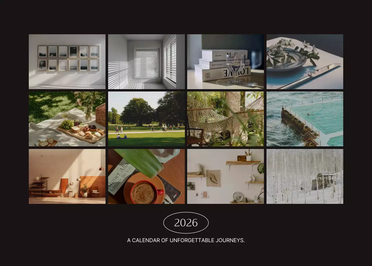 緑 モダン 都市 カレンダー