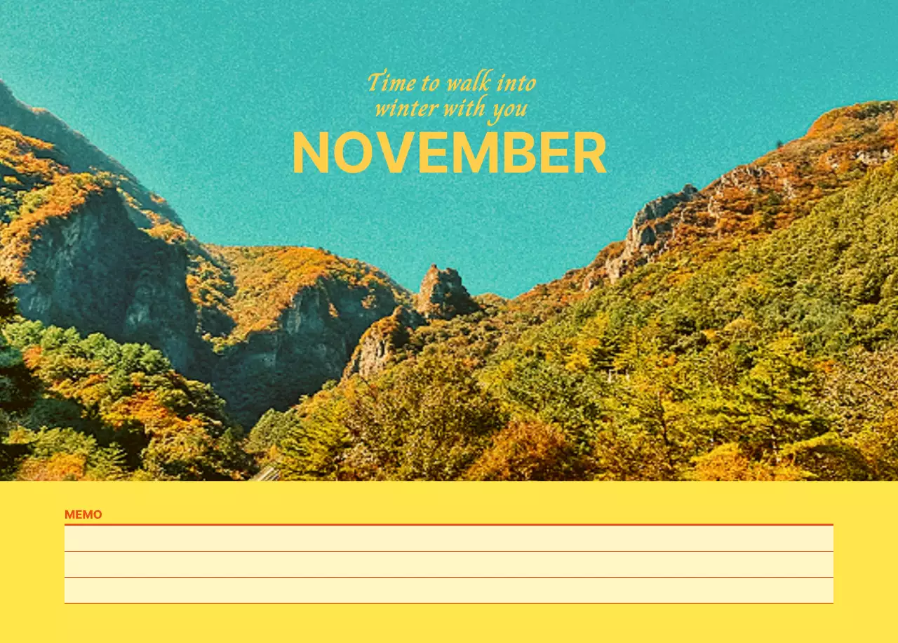 青 シンプル 自然 カレンダー