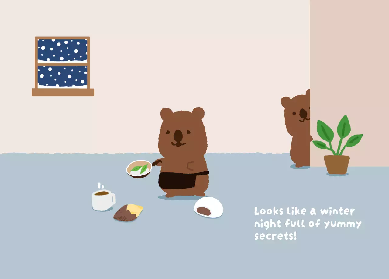 茶色 かわいい 動物 カレンダー