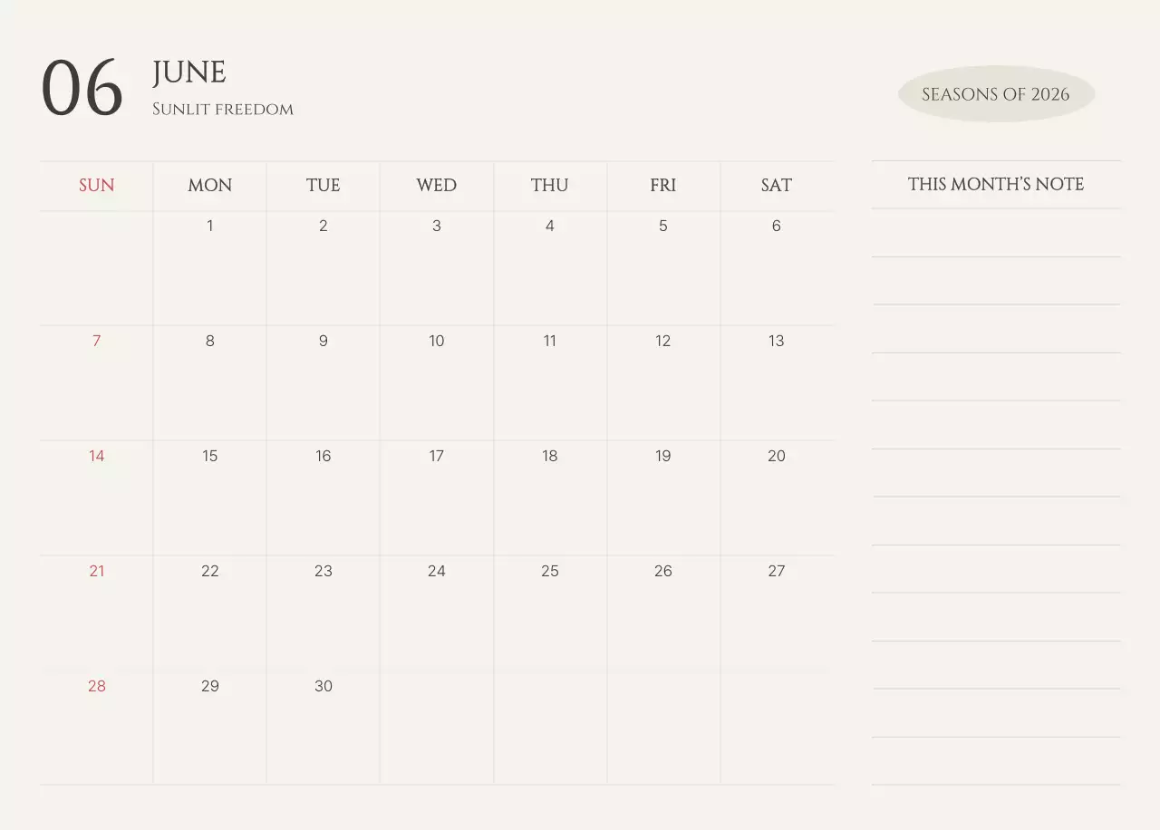 黄色 シンプル 季節 カレンダー