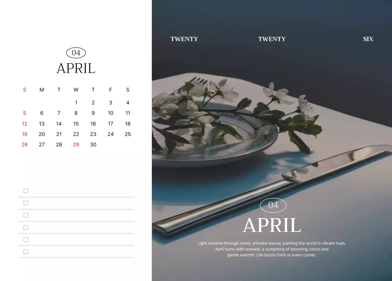 白黒 シンプル 旅行 カレンダー