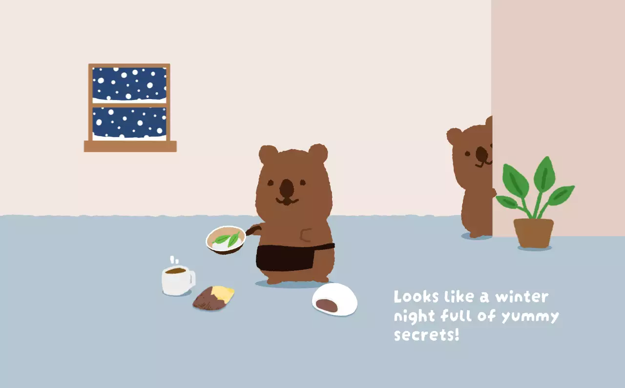 茶色 かわいい クマ カレンダー