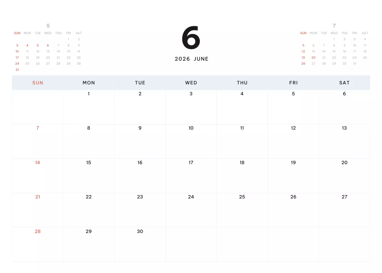 青 シンプル カレンダー 予定表