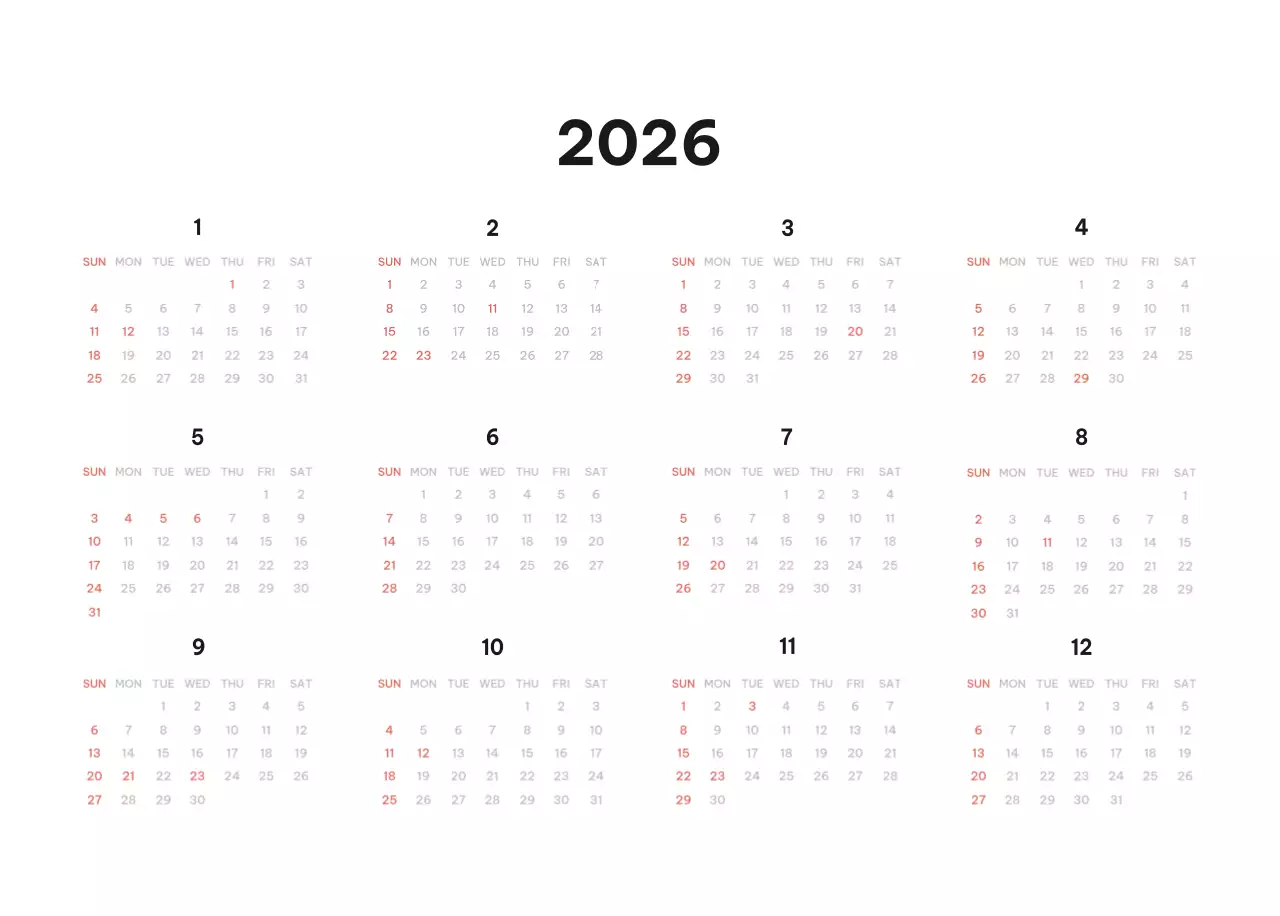 青 シンプル カレンダー 予定表