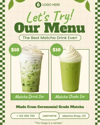 green trendy beverage promotion