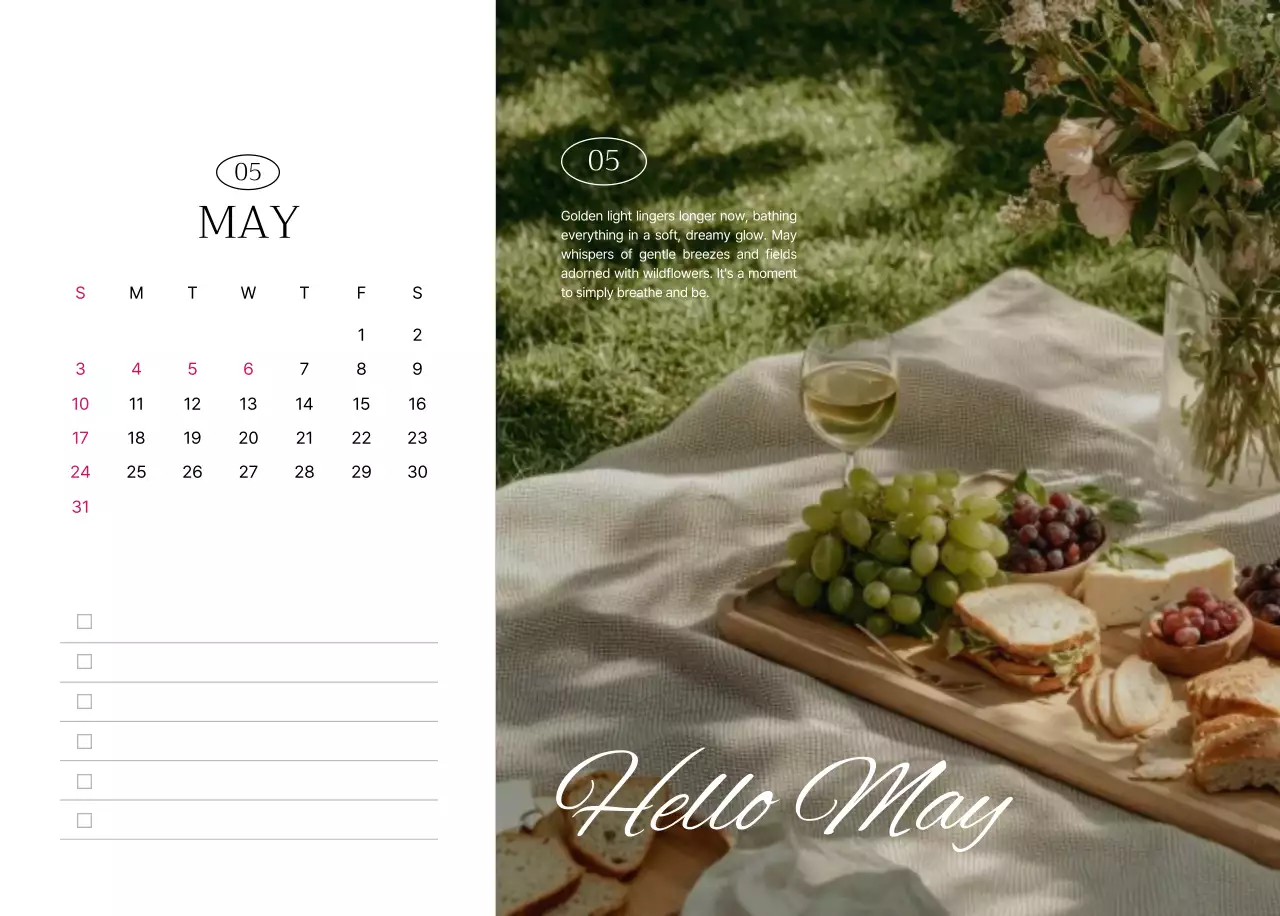 白黒 シンプル 旅行 カレンダー