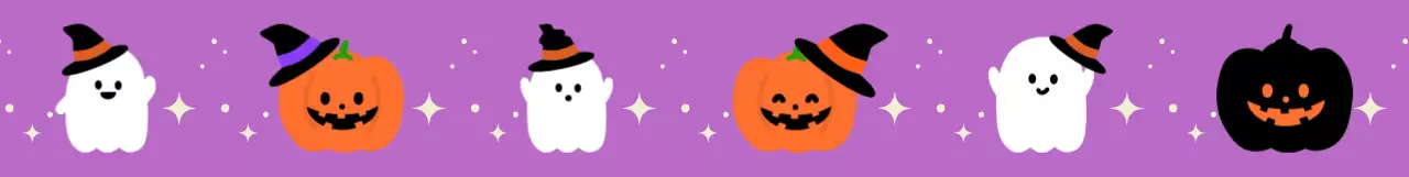보라색의 아기자기한 할로윈 굿즈