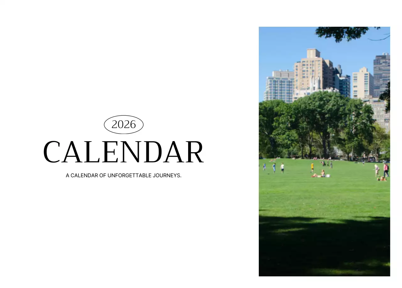 白黒 シンプル 旅行 カレンダー