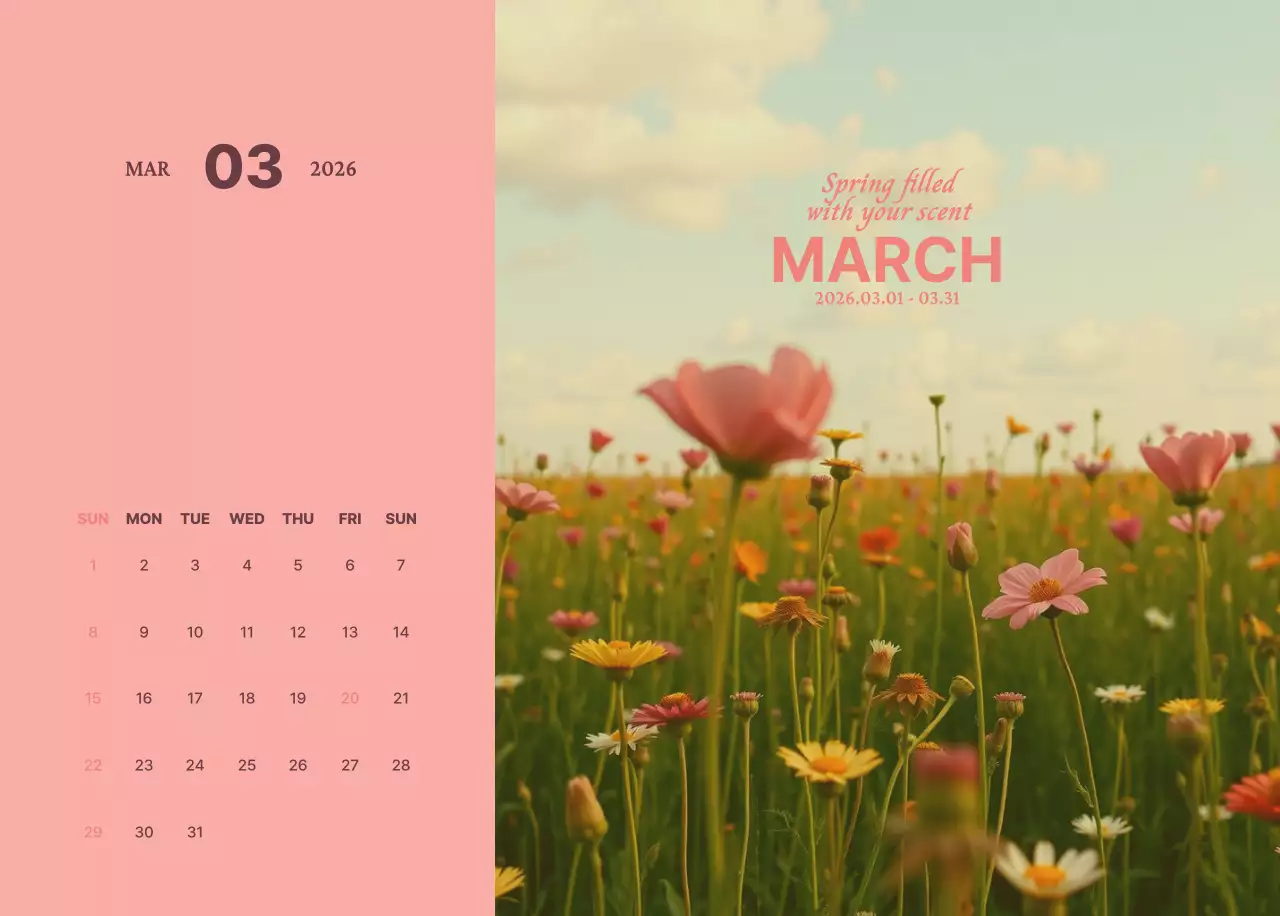 黄色 モダン カレンダー 予定表