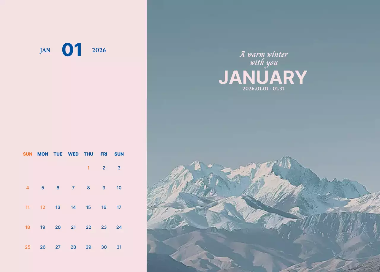 黄色 モダン カレンダー 予定表