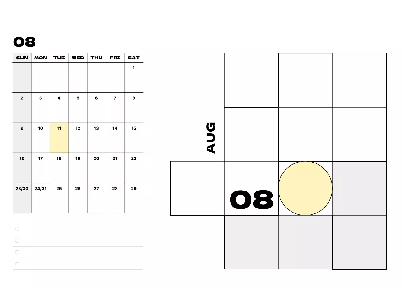 ベージュ シンプル カレンダー 予定表