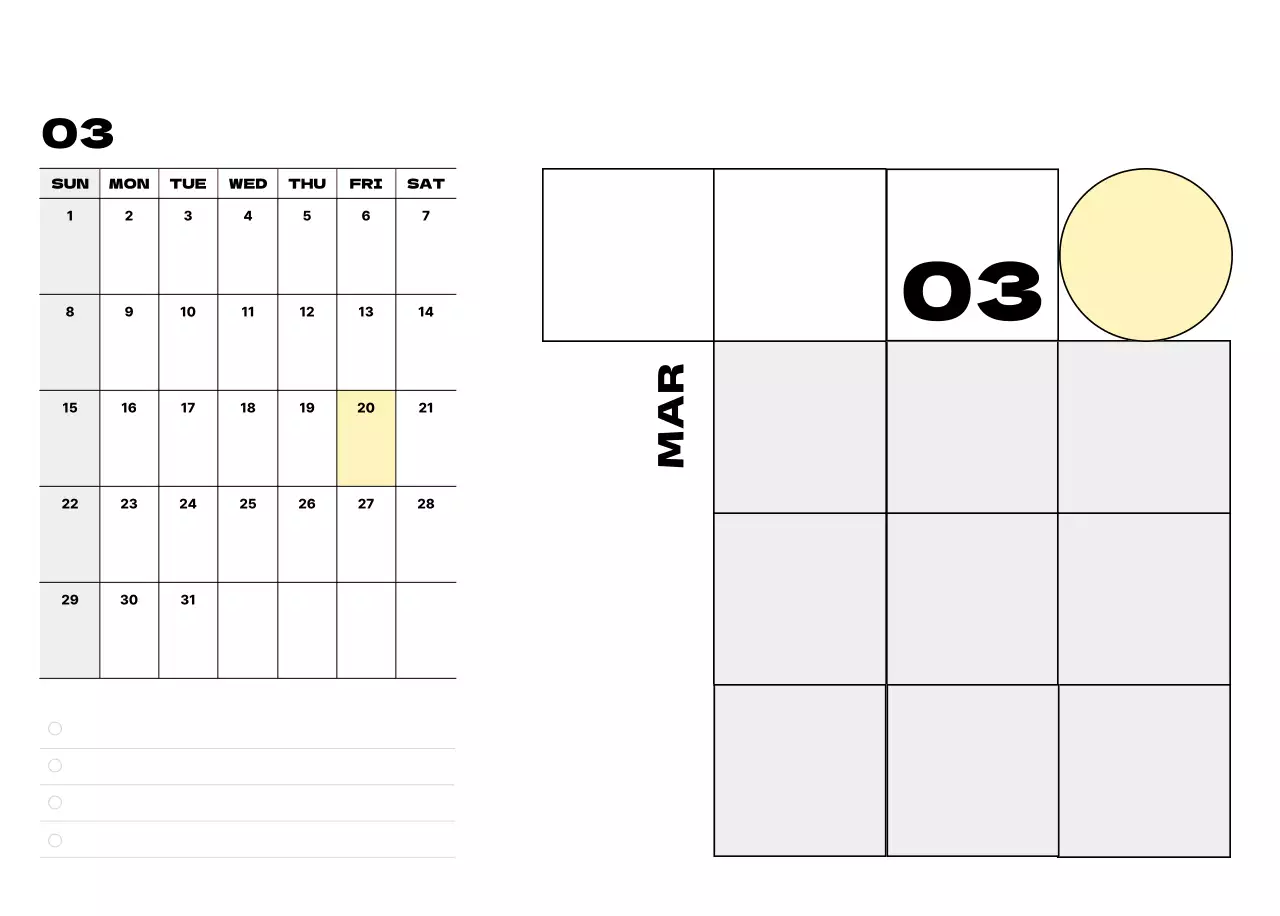 ベージュ シンプル カレンダー 予定表