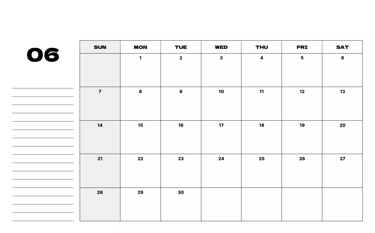 ベージュ シンプル カレンダー 予定表