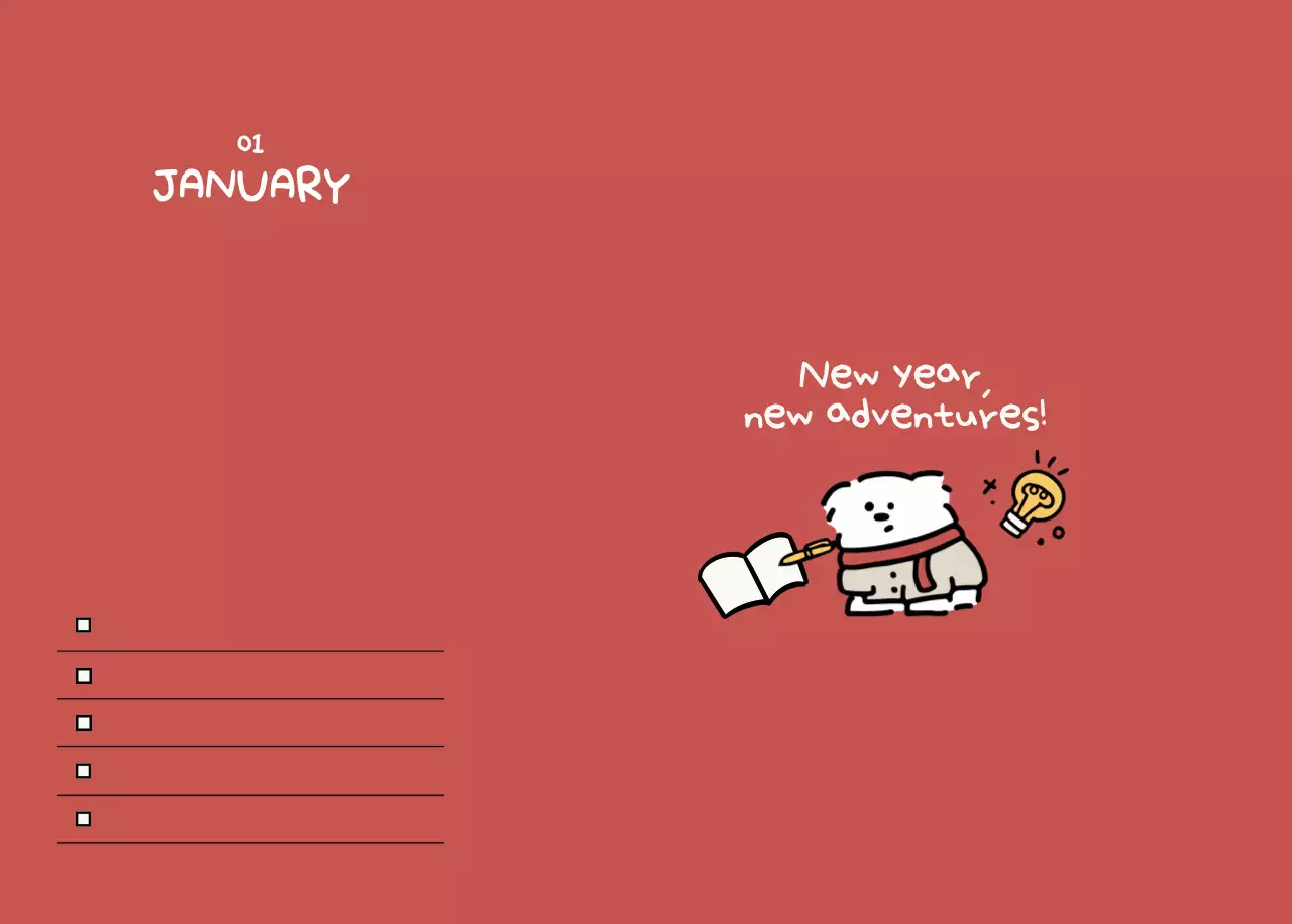 白黒 かわいい カレンダー カレンダー