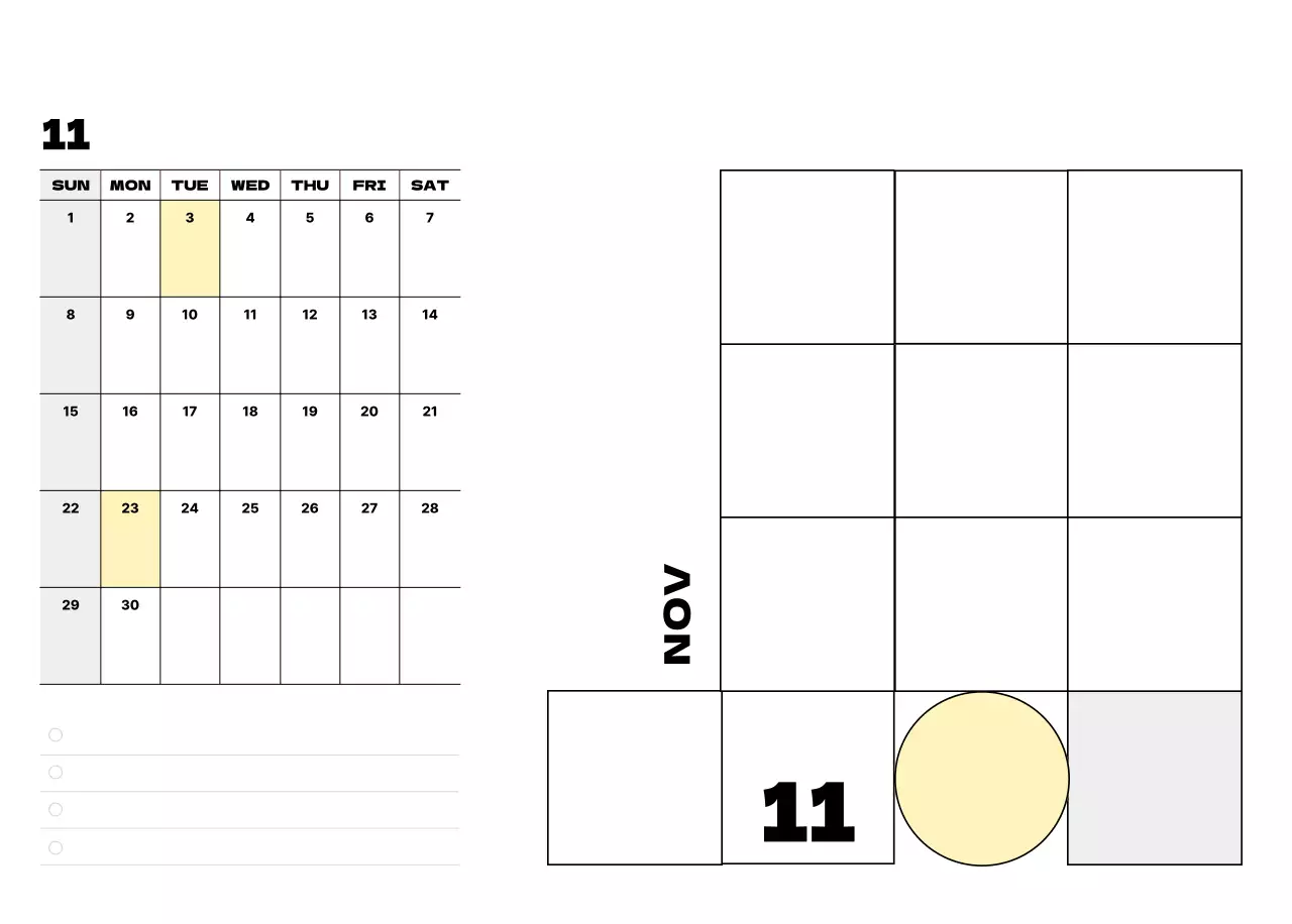 ベージュ シンプル カレンダー 予定表
