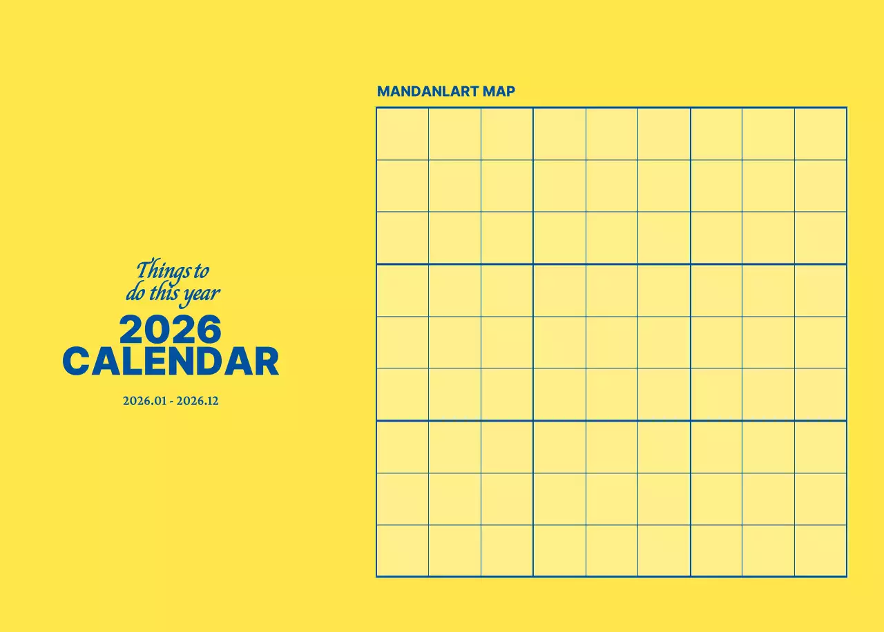 黄色 モダン カレンダー 予定表