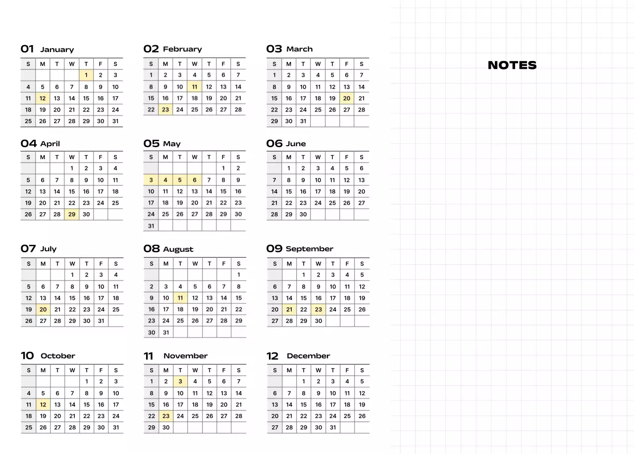 ベージュ シンプル カレンダー 予定表