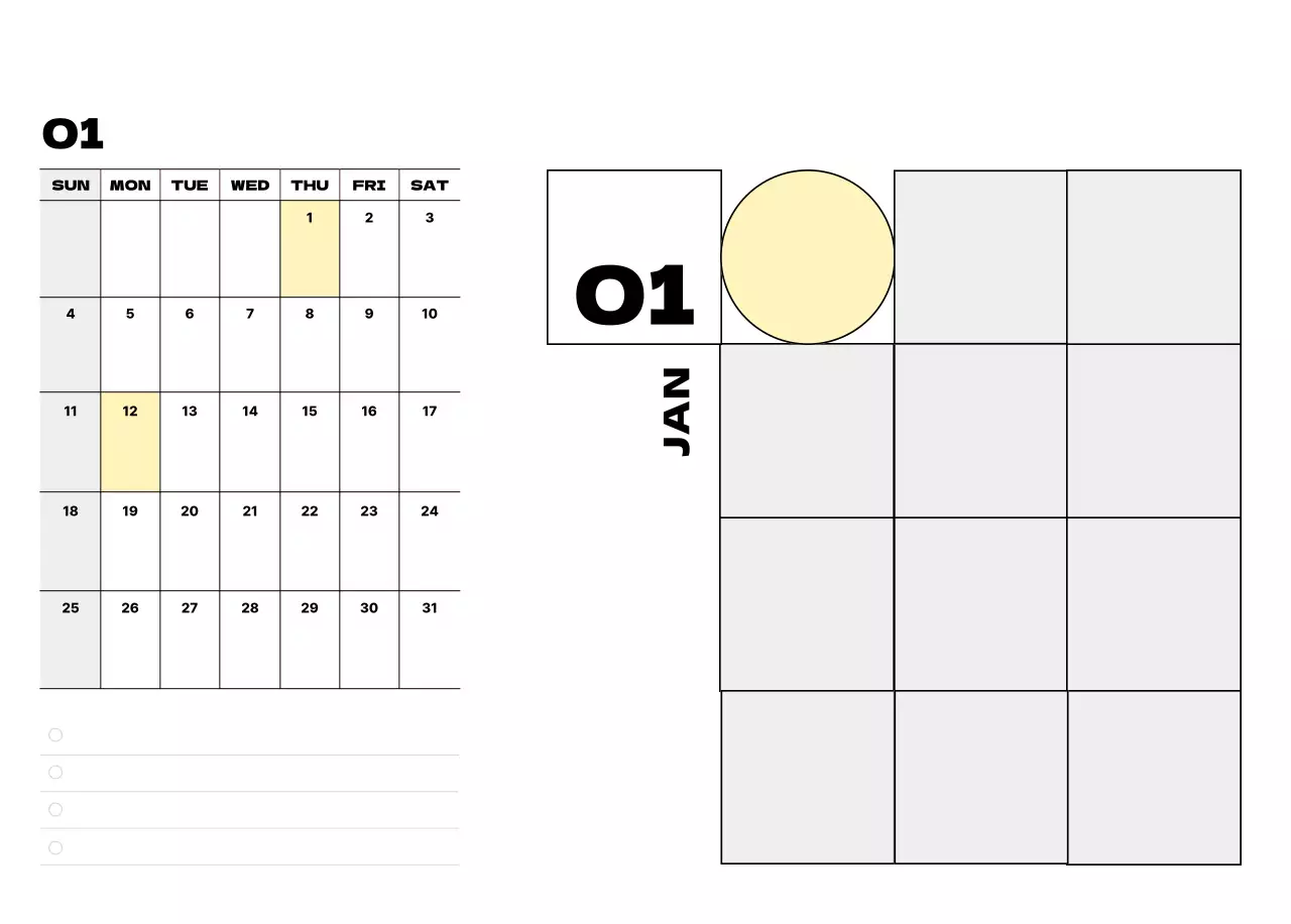 ベージュ シンプル カレンダー 予定表